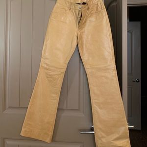 Camel Leather pants